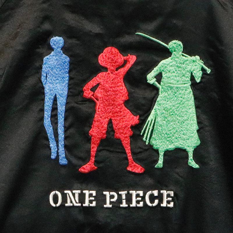 刺繍デザイン スカジャン　ルフィー　エース　シャンクス Amazon | [ONE PIECE] ワンピース グッズ 総刺繍 スカジャン 火