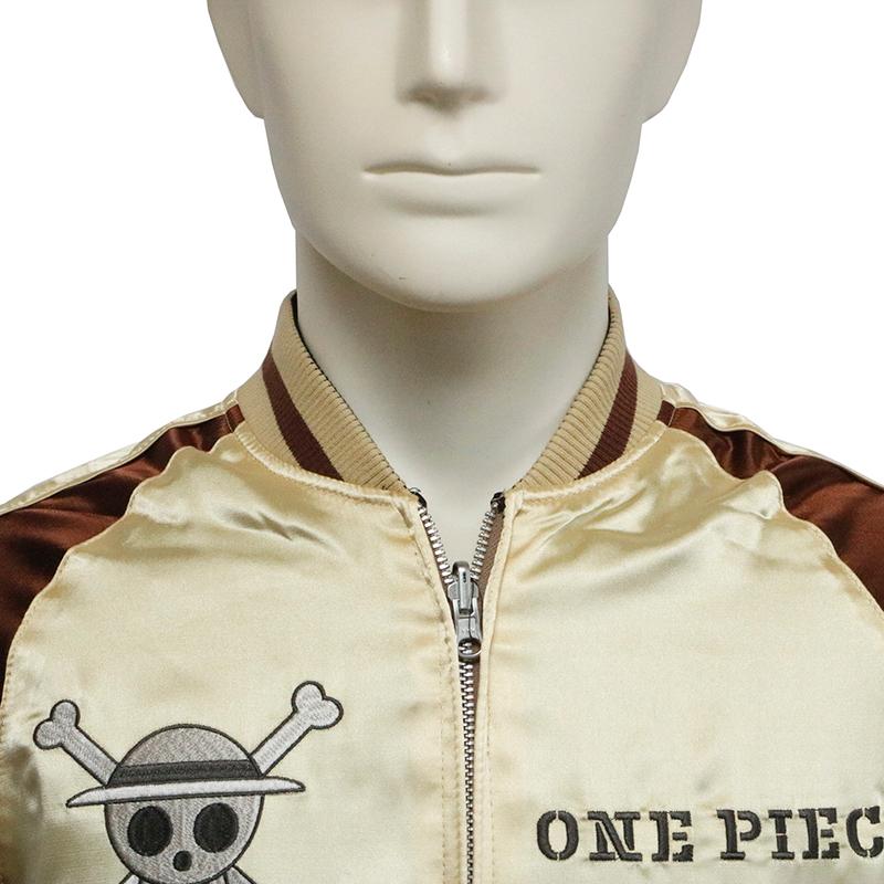 未使用　ワンピース　ルフィ　スカジャン　ニカ　手配書　リバーシブル　M ONEPIECE ルフィ 手配書 刺繍 リバーシブル スカジャン OPSJ-501