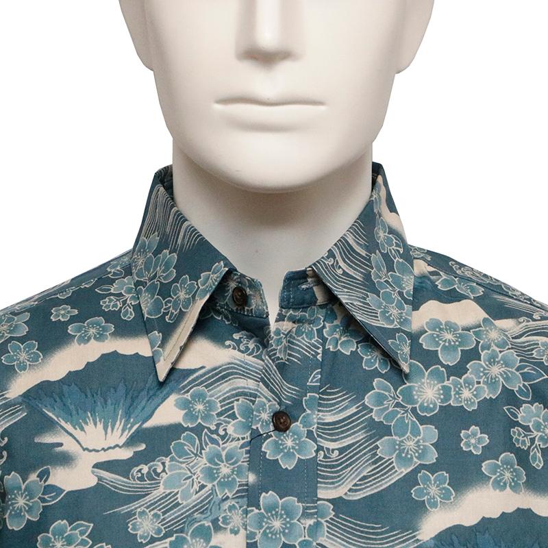 衣櫻 ころもざくら 桜富士 長袖 レギュラーカラー シャツ シーチング