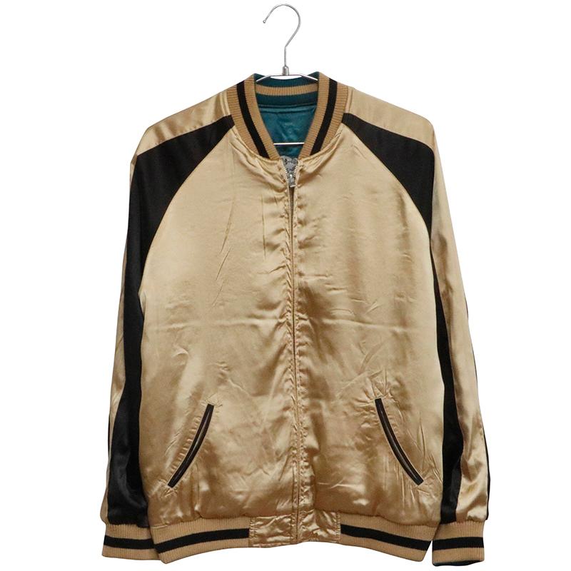 花旅楽団 スカジャン 和柄 牡丹 唐獅子 刺繍 リバーシブル 葉山翔太着用 古着 花旅楽団 スカジャン 和柄 牡丹 唐獅子 刺繍 リバーシブル 葉山