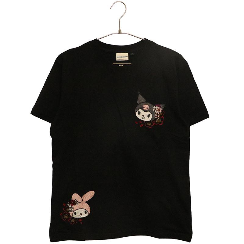 マイメロディ Sanrio サンリオ 着物 × クロミ 刺繍 半袖 Tシャツ SRO