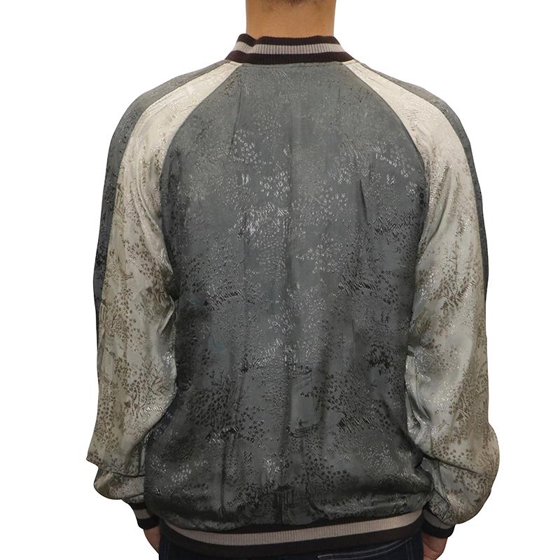 希少美品！XLサイズ！花旅楽団　伊藤若冲☆スカジャン　リバーシブル　紫陽花　鶏 若冲スカジャン 花旅楽団 はなたびがくだんスクリプト鶏と紫陽花