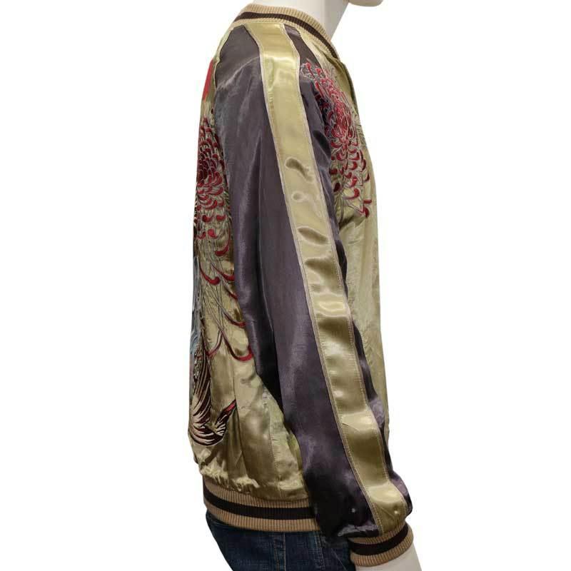 スカジャン 花旅楽団 ハナタビガクダン 鯉と金太郎 柄 刺繍 和柄