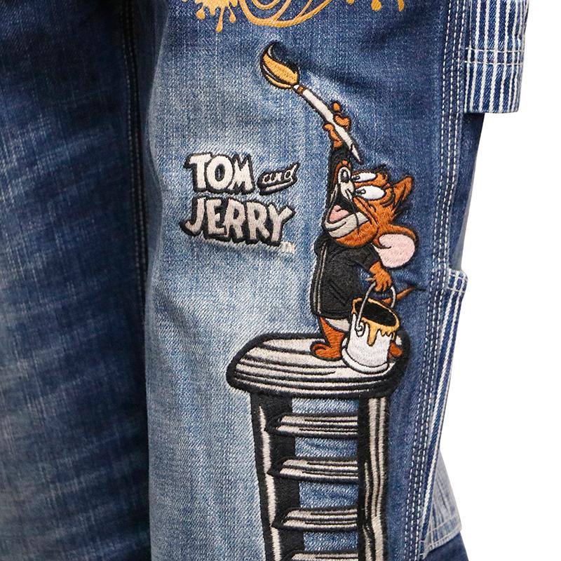 VANSON×トム＆ジェリー TOM＆JERRY 刺繍 ペインターパンツ TJV-2308 バンソン TOM＆JERRY ペインター パンツ デニム バイカー アメカジ トム ジェリー｜kyoto1207｜20