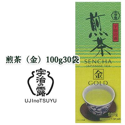 取寄] 宇治の露製茶 煎茶（金） 100g ×30袋(1ケース) 送料無料 78037
