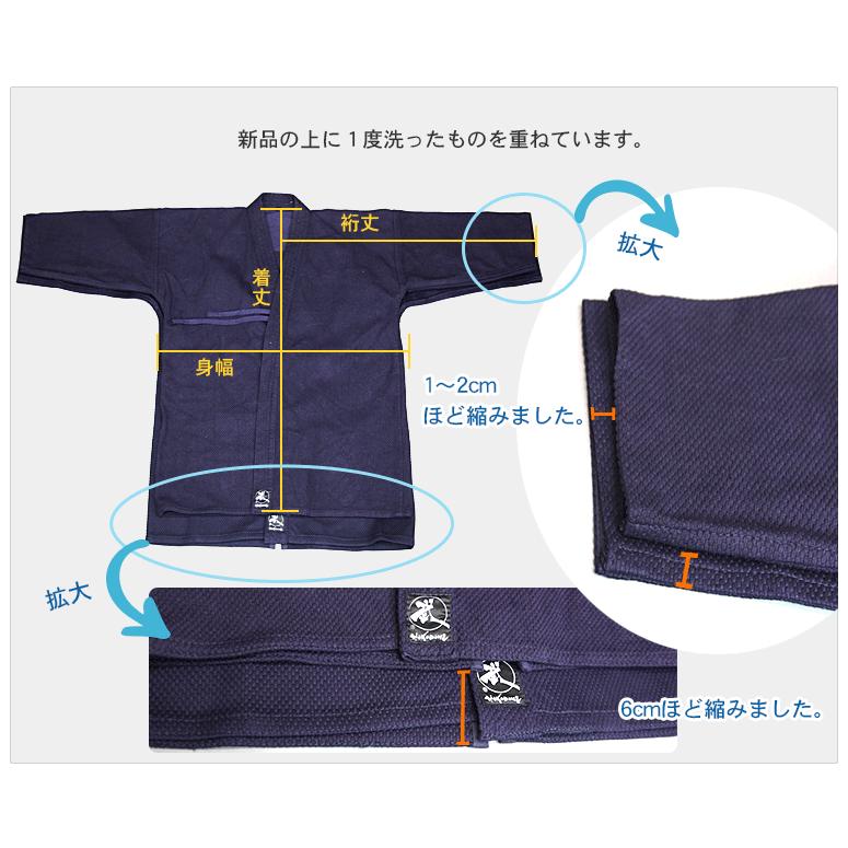 東山堂 定番剣道着 『武マーク』新紺一重剣道着 刺繍ネーム5文字無料