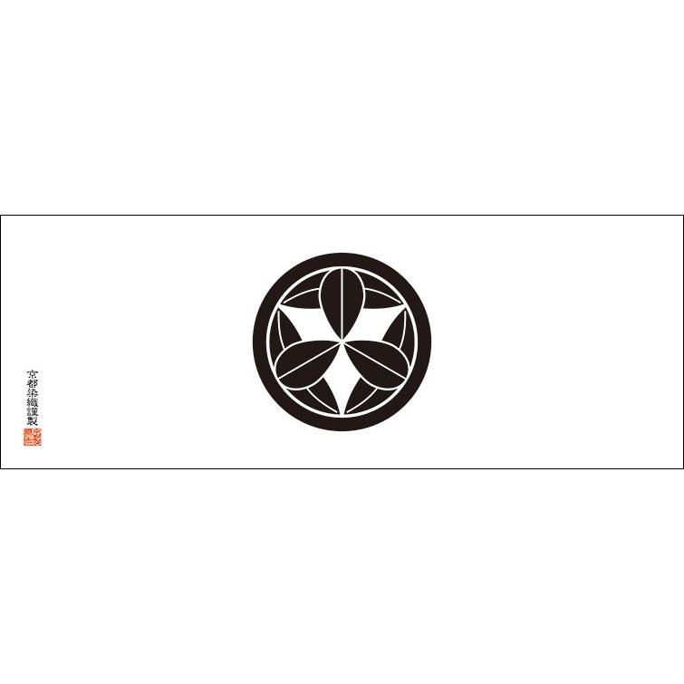 単品注文時・ゆうパケット配送OK！）家紋手ぬぐい 笹（ささ） 丸に九枚