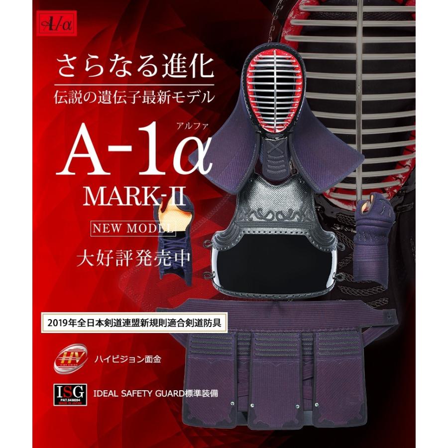 剣道 防具セット 全剣連新規則対応 『A-1α MARK-2』 6mmナナメ刺・軽量