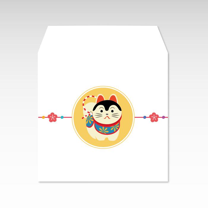 張り子の犬と梅 手作り和紙ぽち袋 小 5枚入り Funontherun Com