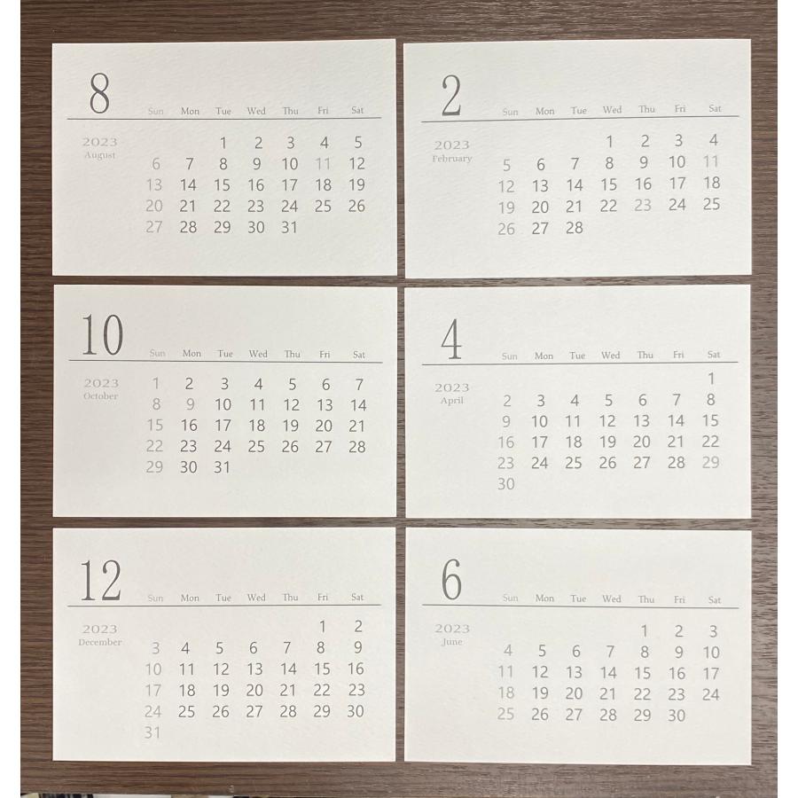 2023年 木製スタンドの卓上カレンダー リフィルのみ : 京都か