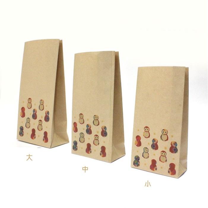 福ろう(フクロウ・梟)】紙袋(ペーパーバッグ・角底)／15枚入り