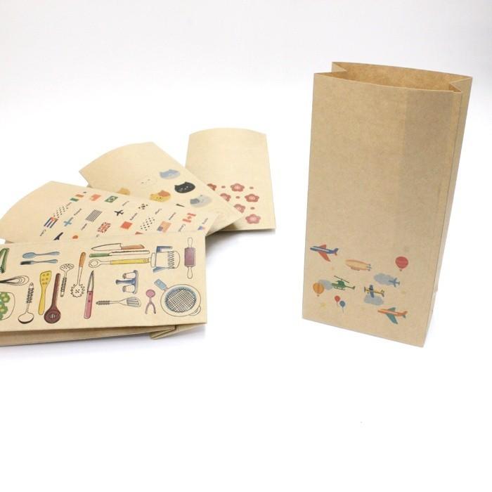 オリジナル プレゼントや手作りお菓子のラッピングに 空の乗り物 飛行機 気球 ヘリコプター 紙袋 ペーパーバッグ 角底 1000枚入り 大サイズ ラッピング用品 Remember727 Org