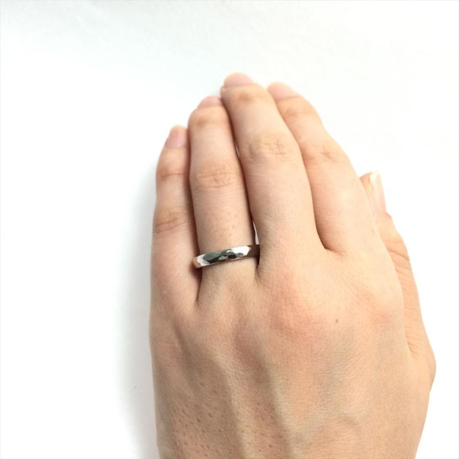 結婚指輪 マリッジリング 鍛造 槌目リング プラチナ pt900 手作り