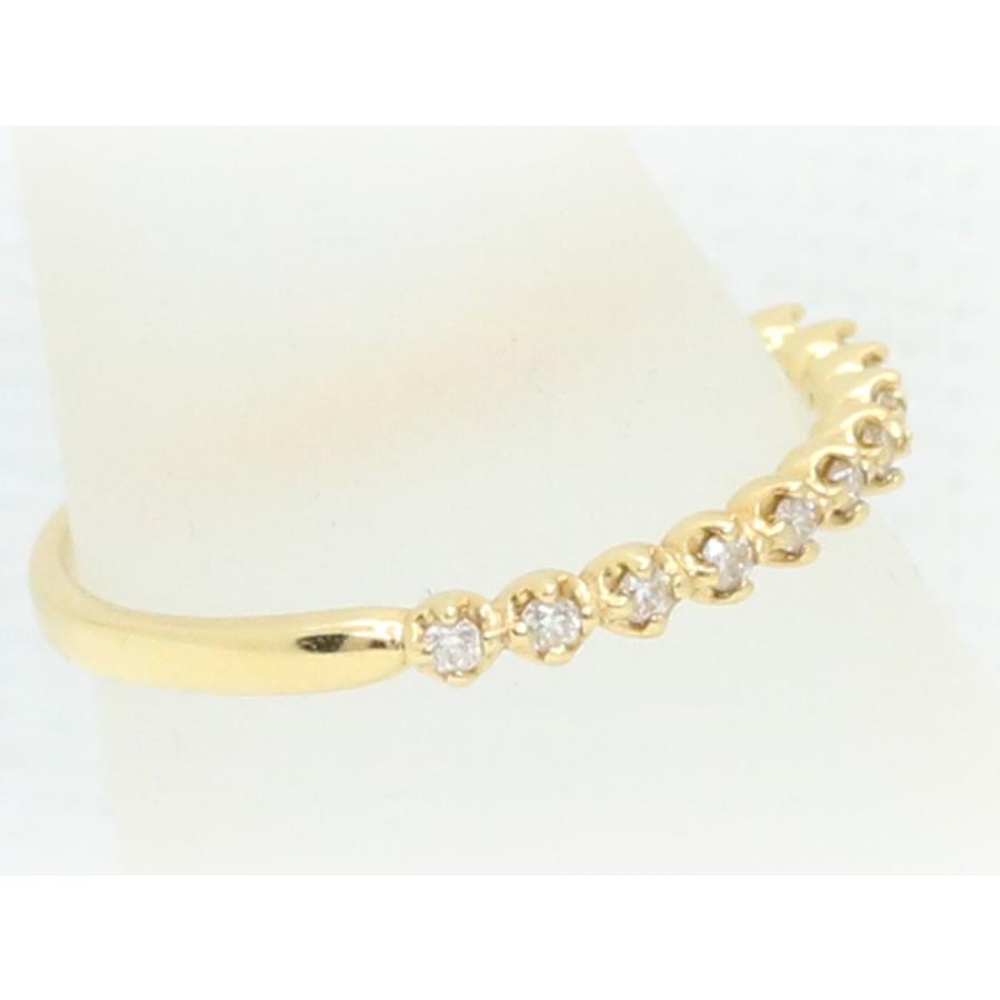 ピンキーリング ダイヤモンド ハーフエタニティー K18 18k ゴールド