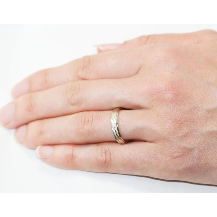 結婚指輪　マリッジリング 「レアル」 ｐｔ900/k18 プラチナ900＆18金 コンビ リング 財務省造幣局検定マーク ホールマーク ペアリング コンビリングの画像