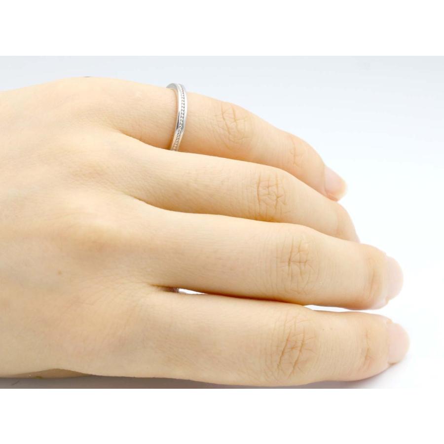 ミル打ち ピンキー リング 指輪 K18 ゴールド 18金 レディース pinky