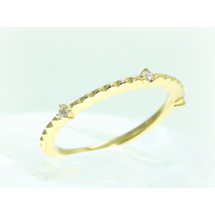 e.m K18　ダイヤピンキーリング　♯ ピンキーリング K18 18k ゴールド ダイヤモンド 18金 0号 1号 2号 3号