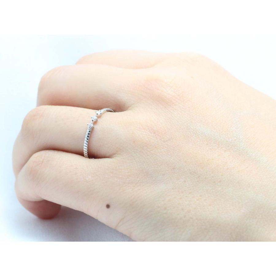 約3.4g❗️9号✨4℃ k18PGダイヤモンドリング　k18マリッジリング K18PGダイヤモンドマリッジリング | ポンテヴェキオ公式オンライン