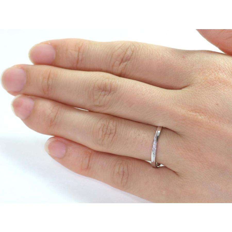 結婚指輪 マリッジリング Pt900 プラチナ リング ダイヤ 入り ペアリング （ 純プラチナ 90％） 刻印無料 プラチナリング 「永遠・TOWA」の画像
