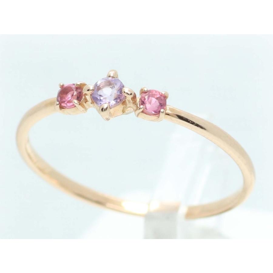 3ストーンリング K18 ゴールド 18金 リング ペリドット ムーンストーン