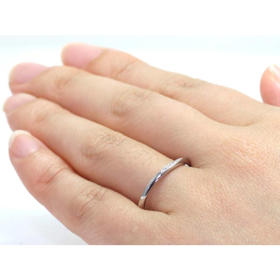 結婚指輪 マリッジリング Pt900 プラチナ リング 刻印無料 プラチナリング （ 純プラチナ 90％） ダイヤ 入り「麗・REI・L」ペアリング用の画像