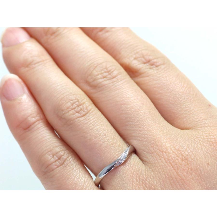 結婚指輪 マリッジリング Pt900 プラチナ リング 刻印無料 プラチナリング （ 純プラチナ 90％） ダイヤ 入り「綾・AYA・L」 ペアリング 用の画像