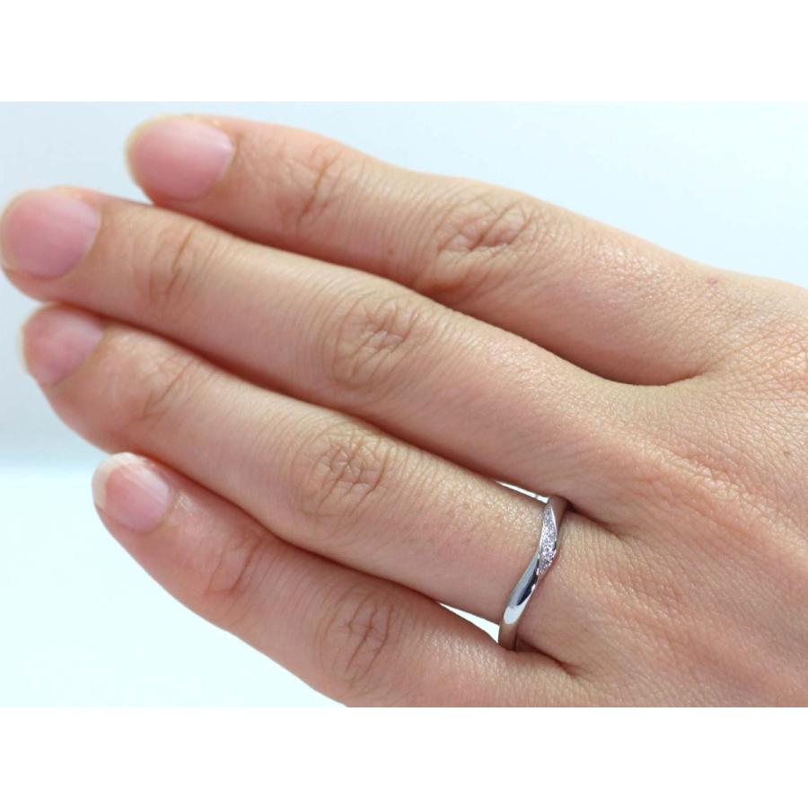 結婚指輪 マリッジリング Pt900 プラチナ リング 刻印無料 プラチナリング （ 純プラチナ 90％） ダイヤ 入り「綾・AYA・L」 ペアリング 用の画像