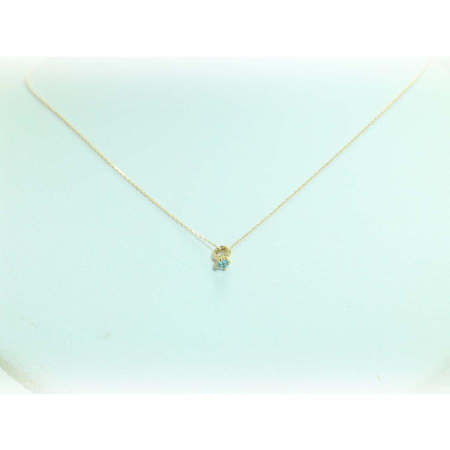 K18 ゴールド ブルートパーズ 18金 ベビーリング リング ネックレス  