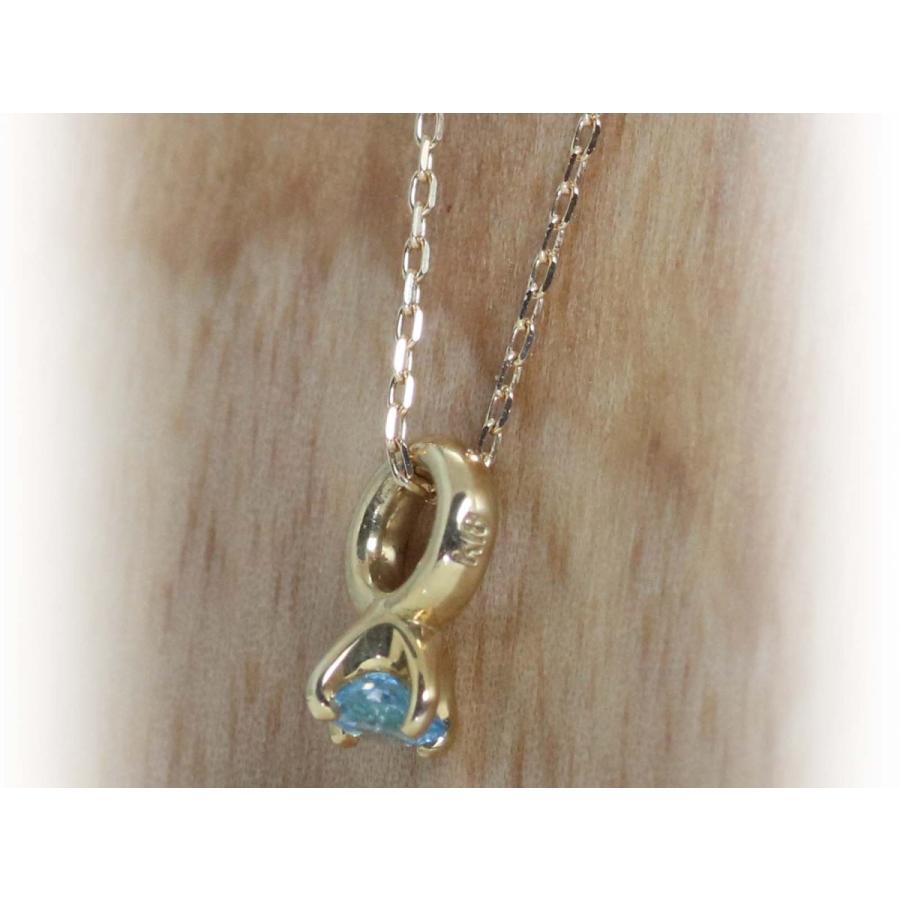 K18 ゴールド ブルートパーズ 18金 ベビーリング リング ネックレス