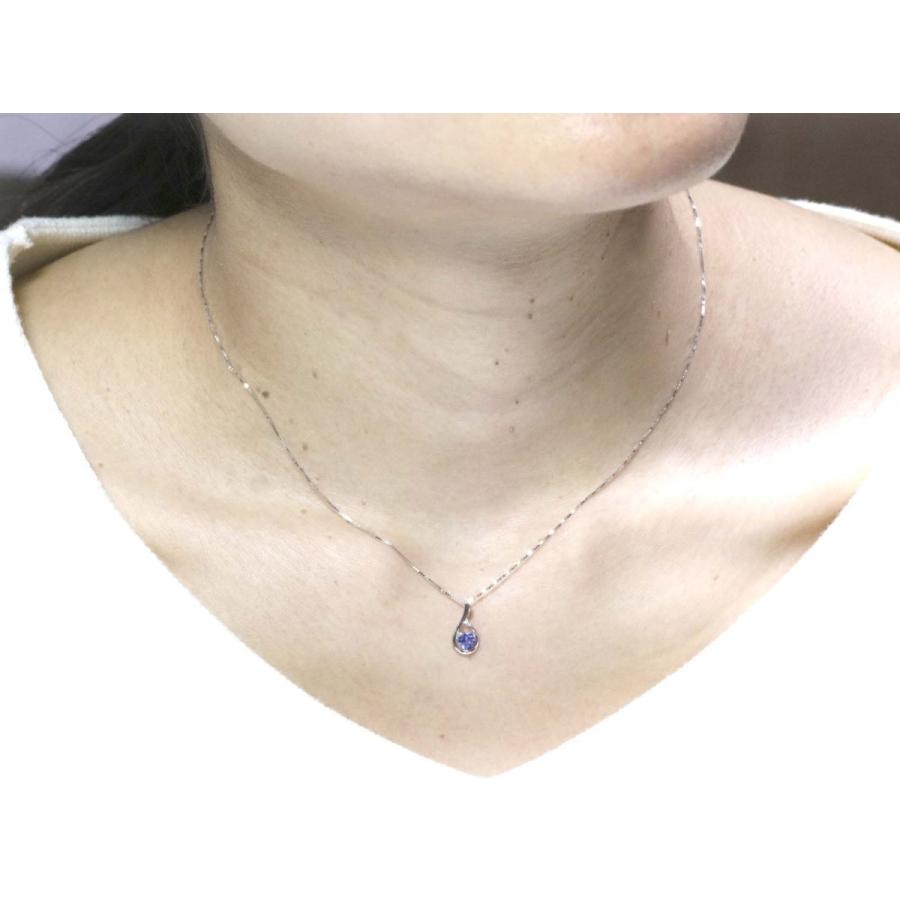 K18 ゴールド タンザナイト ダイヤ 18金 プチ タンザ ダイヤモンド ネックレス ジュエリー   ピンクゴールド イエローゴールド ホワイトゴールド PT900 K10 プラの画像