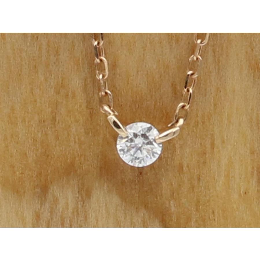 ダイヤモンドネックレス 18金 WG ホワイトゴールド K18 0.1ct