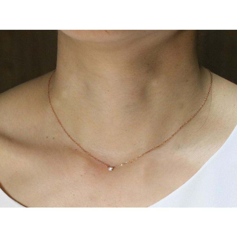 新品K18WG プチネックレスダイヤモンド K18WG ダイヤモンド ネックレス（096134） ｜ women（ウィメンズ