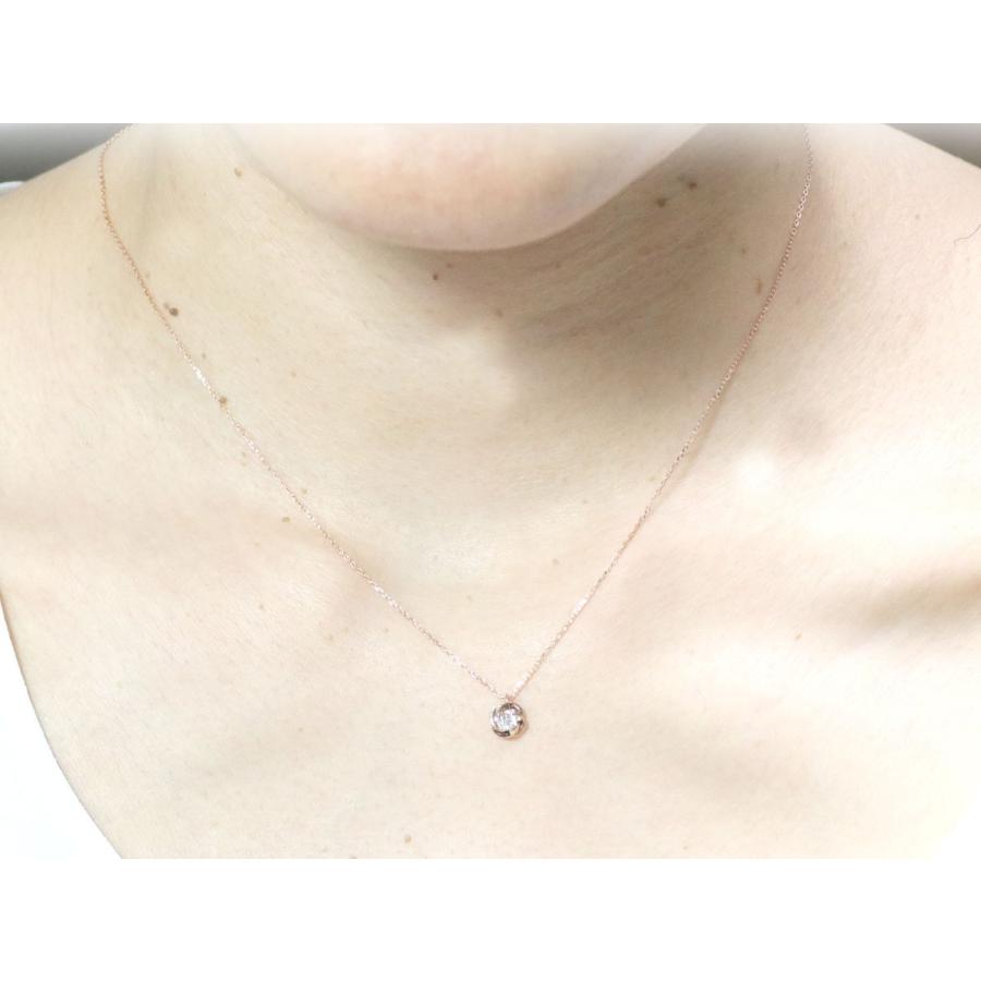K18 ゴールド 0.1ct ダイヤ 18金 プチ ネックレス ジュエリー  K10 ピンクゴールド イエローゴールド ホワイトゴールド PT900 プラチナ 作成可の画像