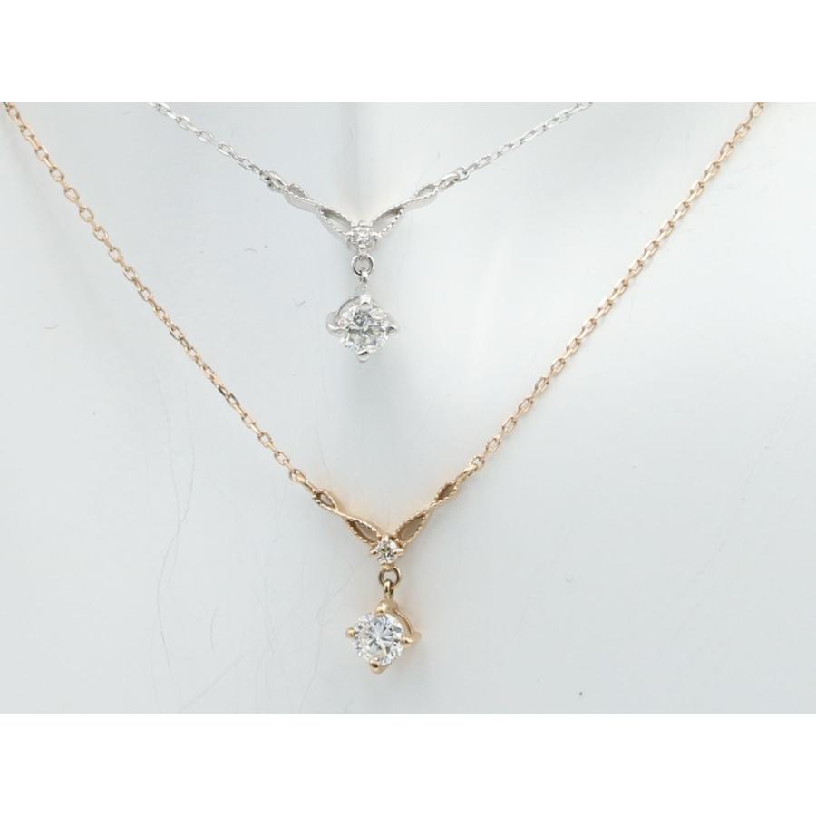 K18 ゴールド ダイヤ 0.1ct ネックレス 18金 ダイヤモンド 0.1
