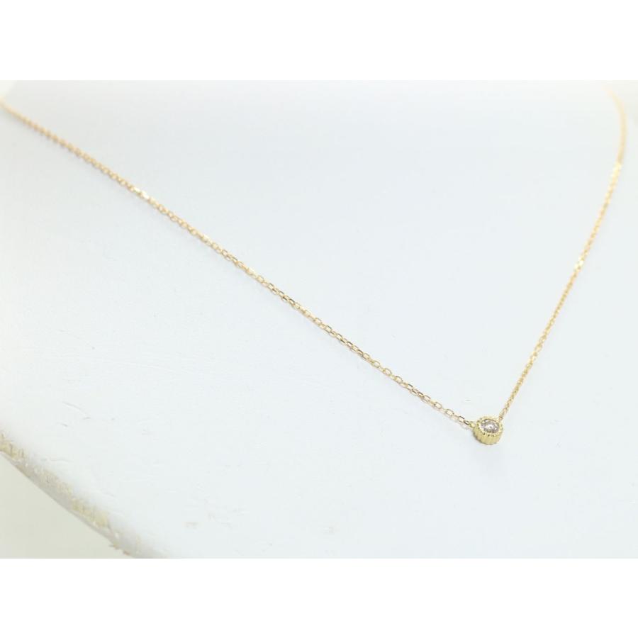 K18 ゴールド 0.1ct ダイヤ 18金  プチ ネックレス ジュエリー  K10 ピンクゴールド イエローゴールド ホワイトゴールド PT900 プラチナ 作成可の画像