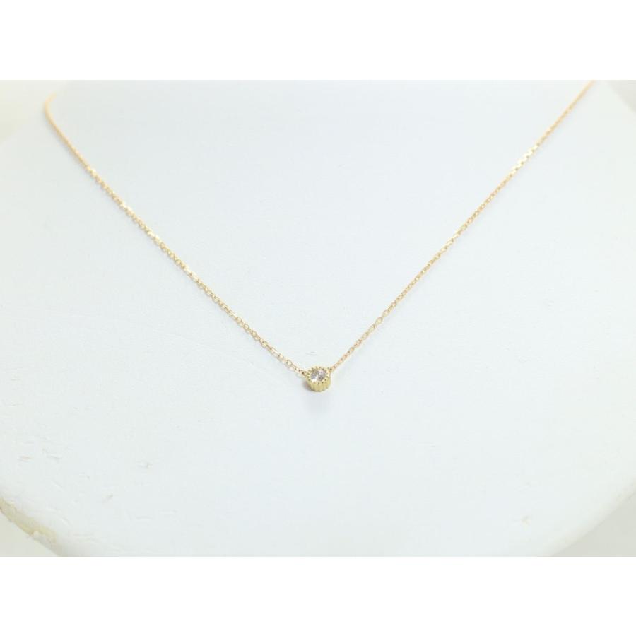 K18 ゴールド 0.1ct ダイヤ 18金  プチ ネックレス ジュエリー  K10 ピンクゴールド イエローゴールド ホワイトゴールド PT900 プラチナ 作成可の画像