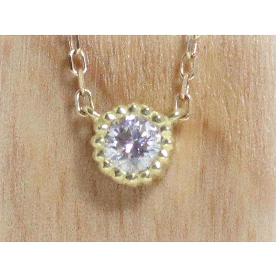 K18 ゴールド 0.1ct ダイヤ 18金  プチ ネックレス ジュエリー  K10 ピンクゴールド イエローゴールド ホワイトゴールド PT900 プラチナ 作成可の画像