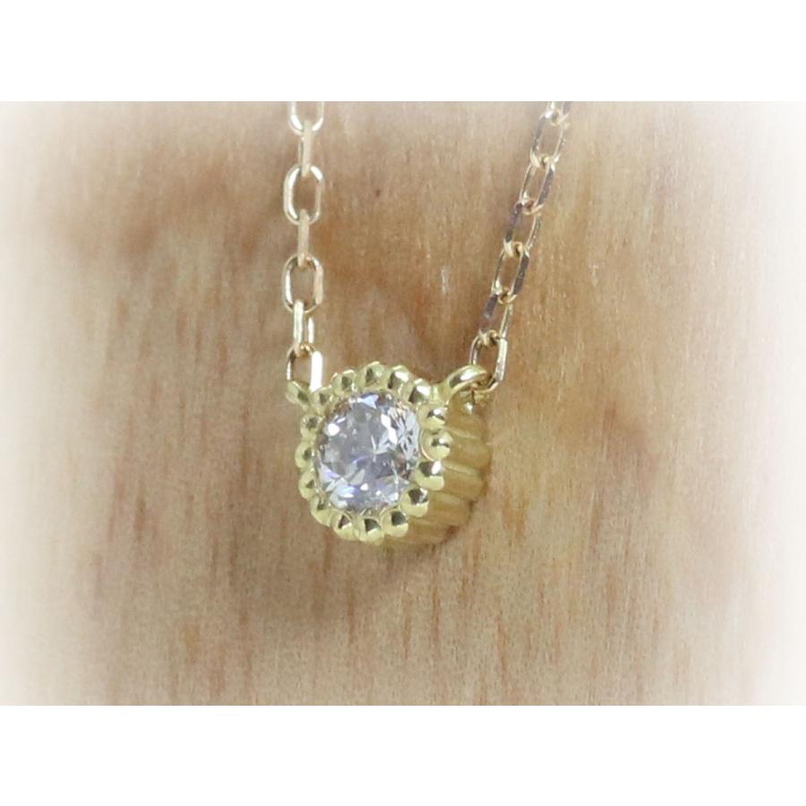 K18 ゴールド 0.1ct ダイヤ 18金  プチ ネックレス ジュエリー  K10 ピンクゴールド イエローゴールド ホワイトゴールド PT900 プラチナ 作成可の画像