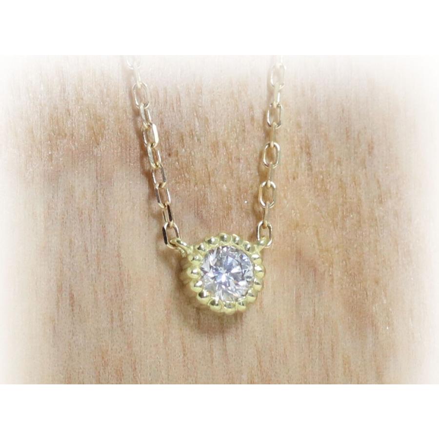K18 ゴールド 0.1ct ダイヤ 18金  プチ ネックレス ジュエリー  K10 ピンクゴールド イエローゴールド ホワイトゴールド PT900 プラチナ 作成可の画像