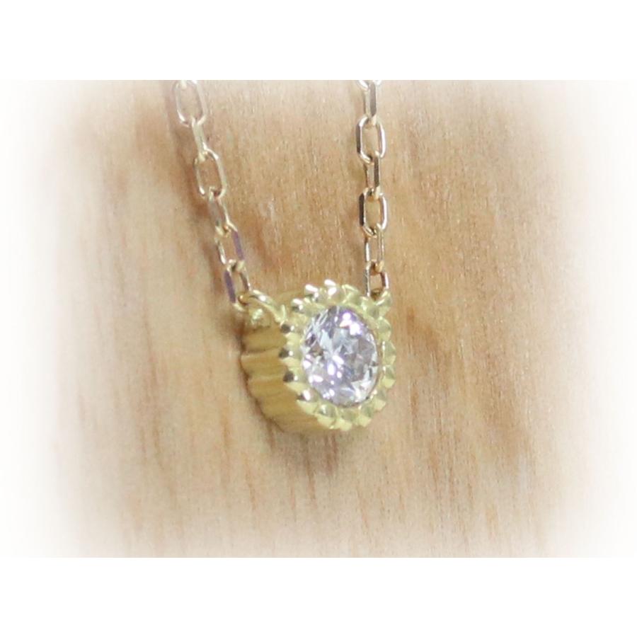 K18 ゴールド 0.1ct ダイヤ 18金  プチ ネックレス ジュエリー  K10 ピンクゴールド イエローゴールド ホワイトゴールド PT900 プラチナ 作成可の画像