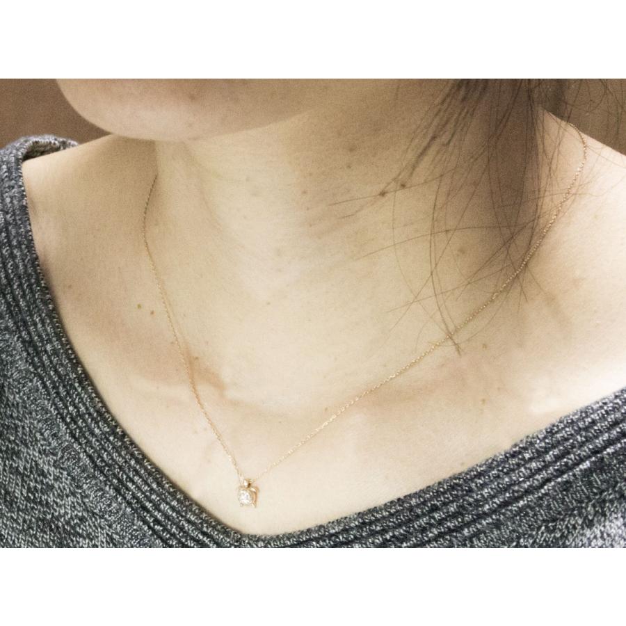 K10 ダイヤ ネックレス ゴールド 10金 亀 タートル プチ ジュエリー  