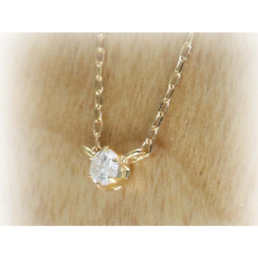 K18 ゴールド ダイヤ ネックレス 18金 プチ レディス ジュエリー