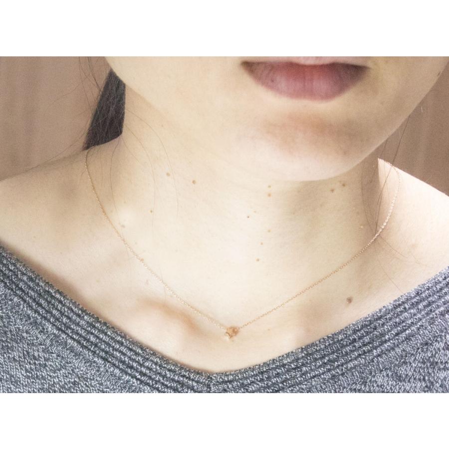 K18 PG ピンクゴールド 流星 流れ星 星 星形 プチ ネックレス