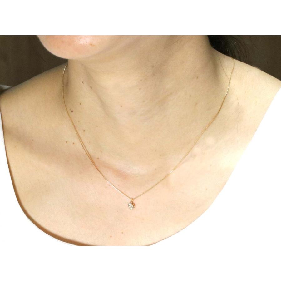 18K0.06プチダイヤネックレス K18 イエローゴールド ピンクゴールド ホワイトゴールド 0.4ct ダイヤ