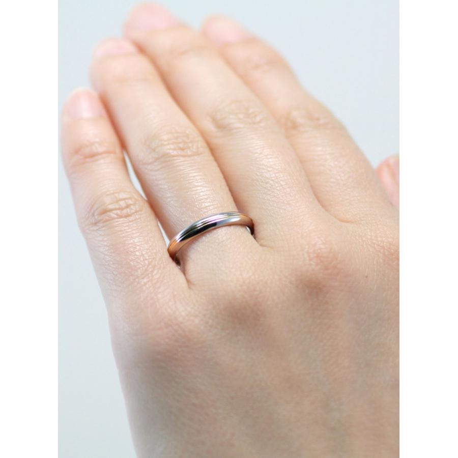 結婚指輪 マリッジリング プラチナ リング pt900 プラチナ k18 ゴールド コンビ ペアリング 用 アルテミスの画像
