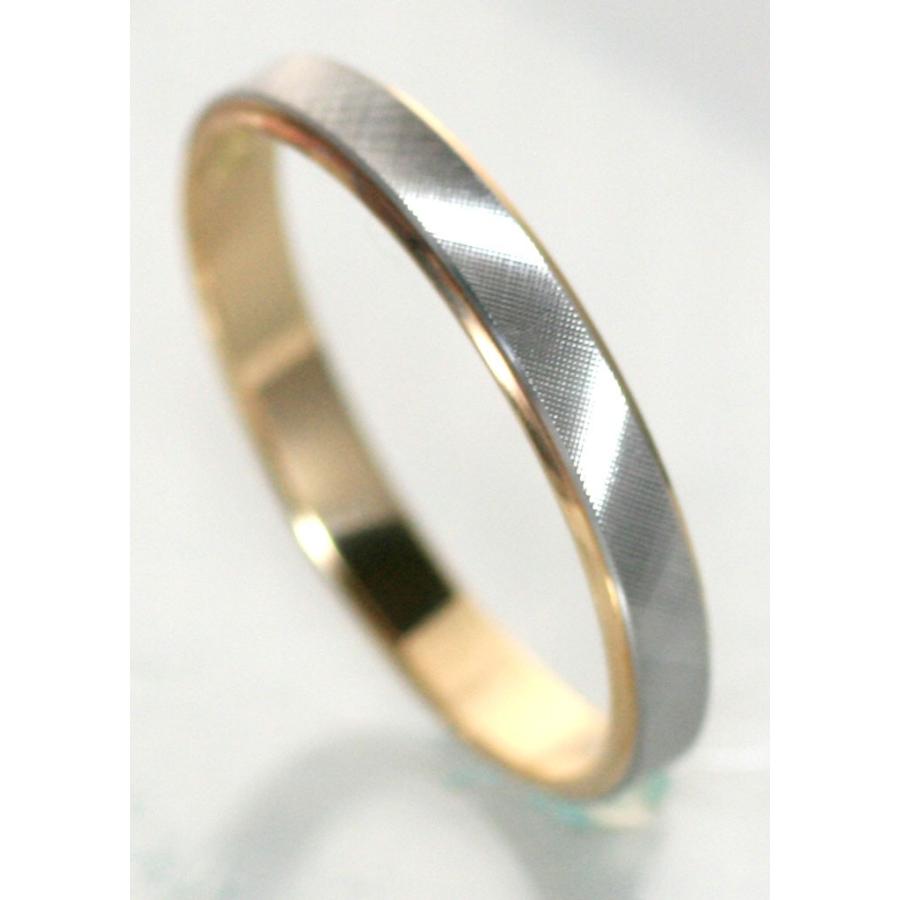 結婚指輪 マリッジリング プラチナ リング pt900 プラチナ k18 ゴールド コンビ ペアリング 用 シバの画像