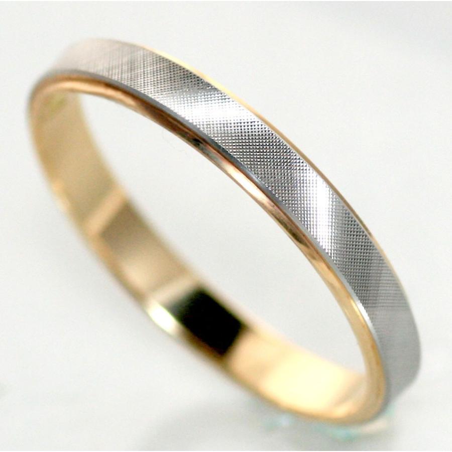 結婚指輪 マリッジリング プラチナ リング pt900 プラチナ k18 ゴールド コンビ ペアリング 用 シバの画像