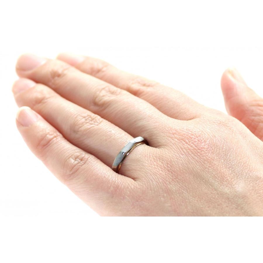 結婚指輪 マリッジリング プラチナ リング pt900 プラチナ k18 ゴールド コンビ ペアリング 用 ヤヌスの画像