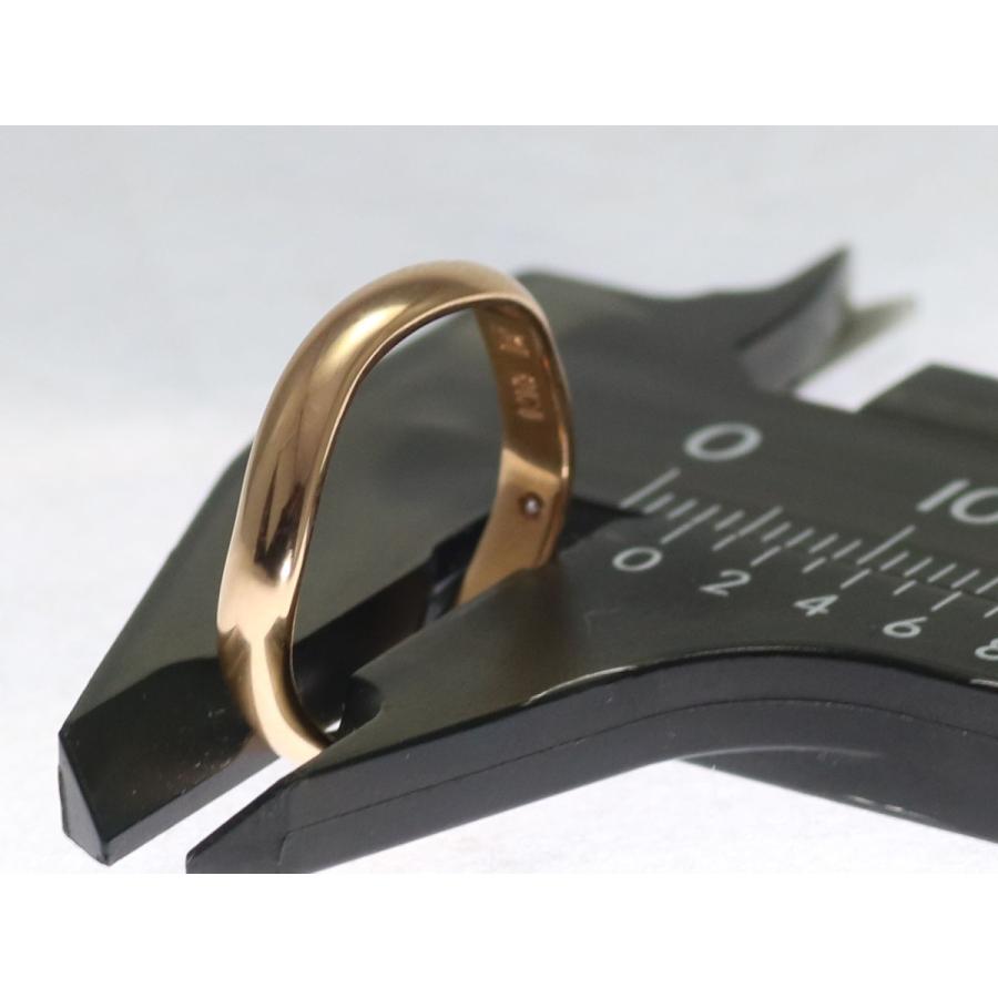 結婚指輪 マリッジリング ピンクゴールド ダイヤ K18 18金 ゴールド ペアリング 用 18k PG 鍛造 甲丸 ダイヤモンド 結婚 指輪 ブライダルリング 刻印無料 リングの画像