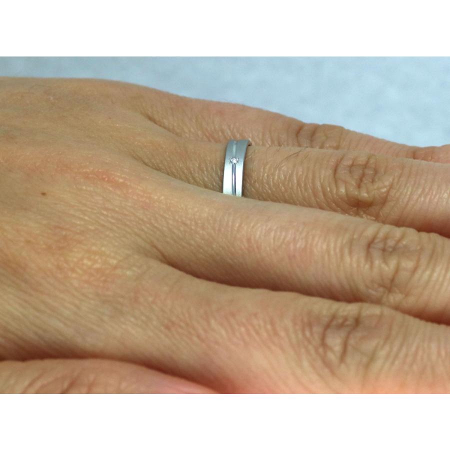 結婚指輪 マリッジリング プラチナ ダイヤ PT900 ペアリング 用 Marriage ring ペア リング 用 鍛造 平打ち ダイヤモンド 結婚 指輪 ブライダルリング 刻印無料の画像